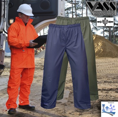 Vass-Tex 170 Performance Lightweight Trouser - Navy & Green